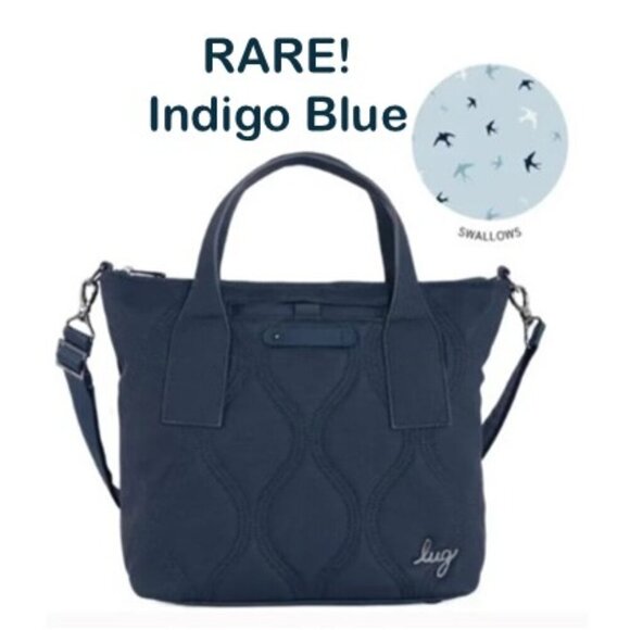 LUG Alto Matte Luxe VL (Vegan Lthr) Tote/Crossbody/Shoulder Bag/Satchel -Indigo - Picture 1 of 15